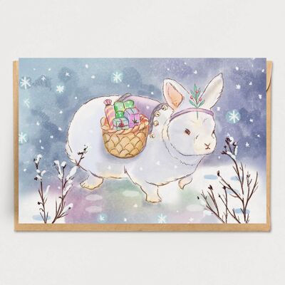 Gift Rabbit Holiday Card