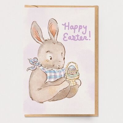 Tarjeta de conejito de pascua