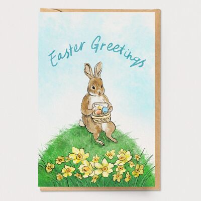 Easter Rabbit Hill Spring Card