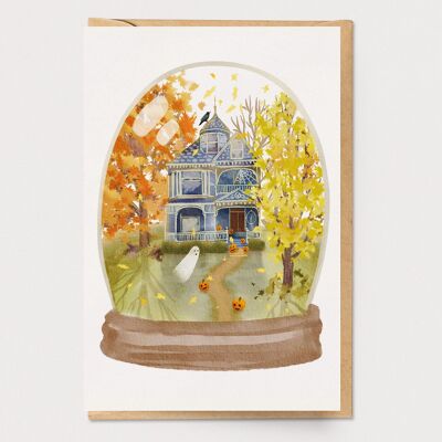 Fall Victorian Fall Halloween Card
