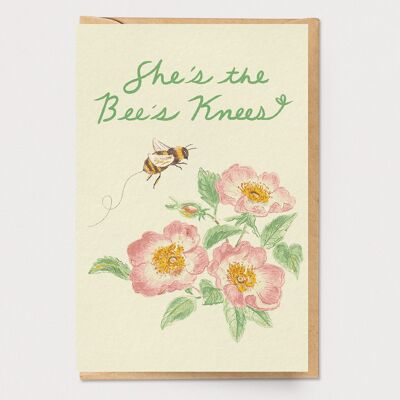 Bee's Knees Rose Love Card