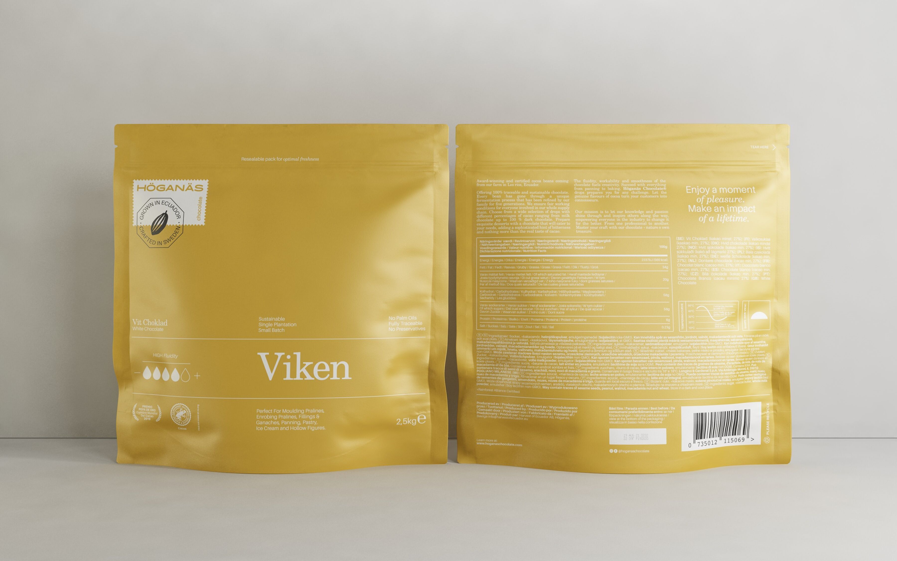 Höganäs Chocolate® “VIKEN” copertura di cioccolato bianco 27% cacao