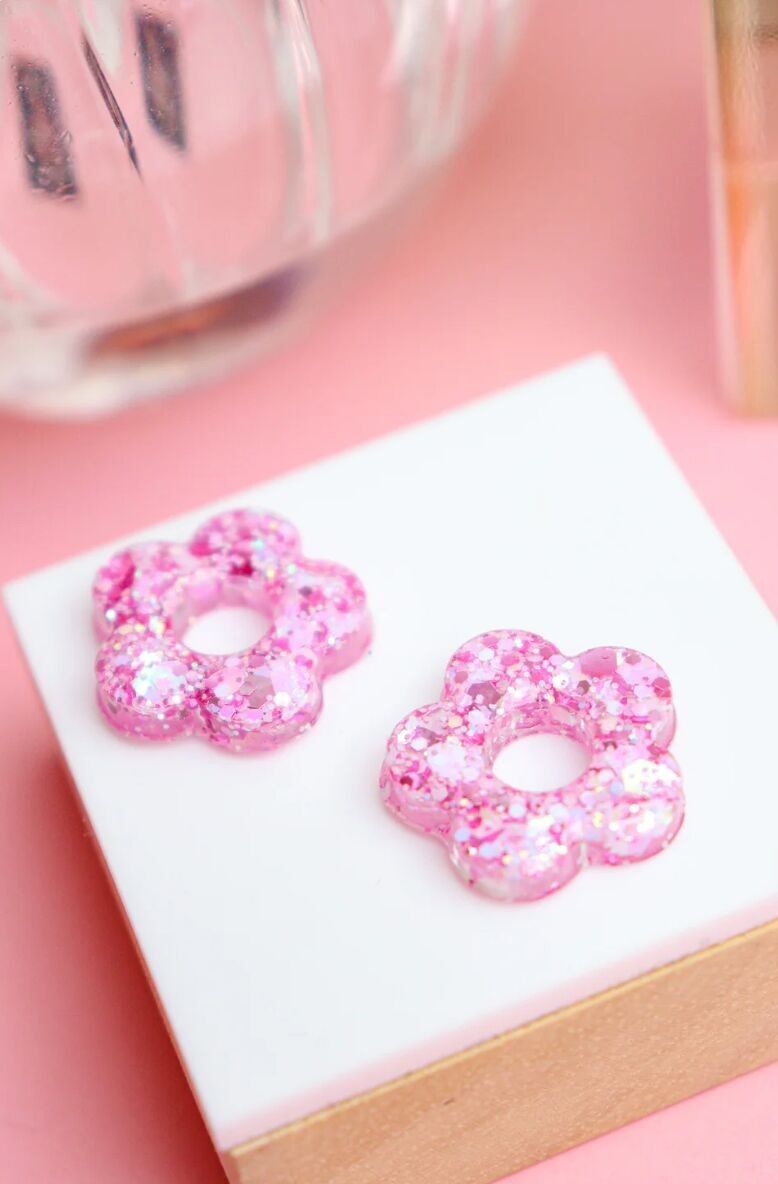 Boucles d'oreilles Isabelle Chamallow Framboise