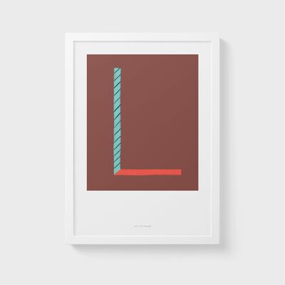A3-Wand-Kunstdruck | Anfangsbuchstabendruck L