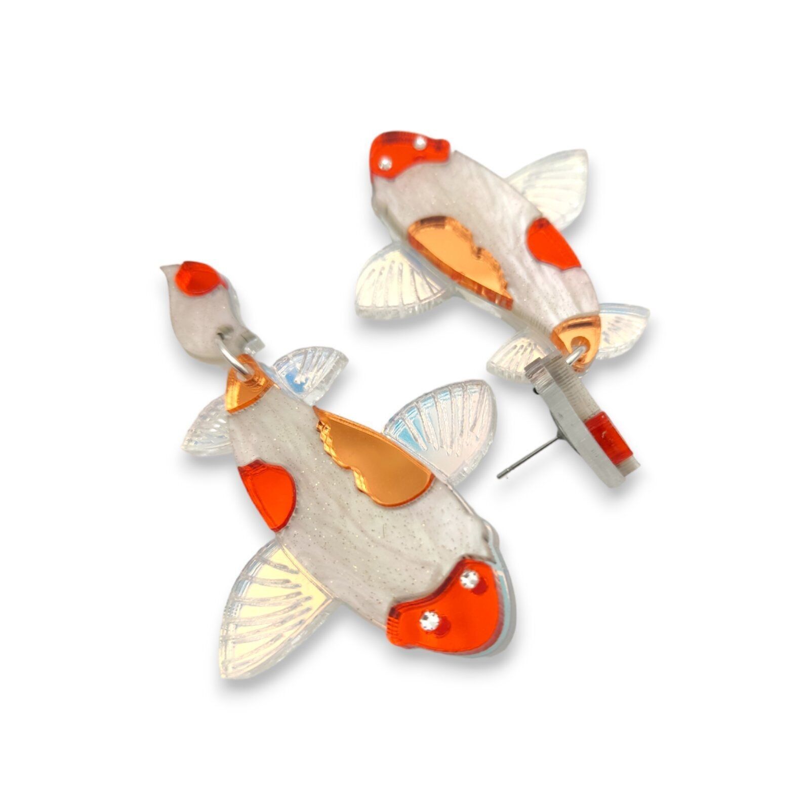 Koi Fish | Earrings - White