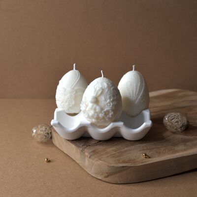 Trio di candele pasquali - Candele decorative