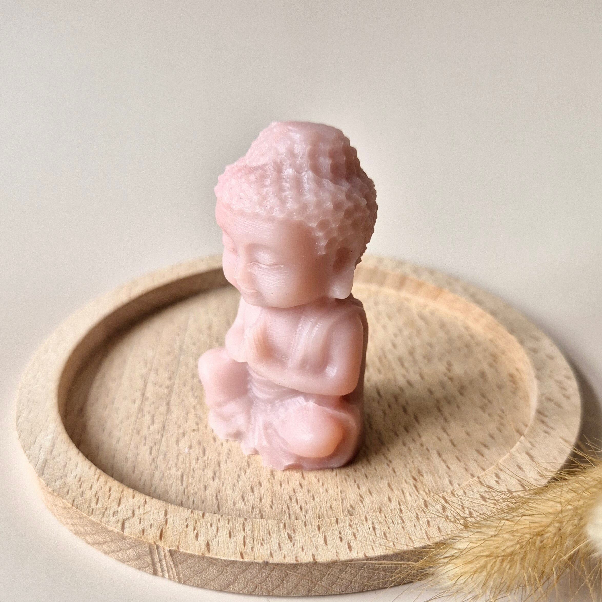 Pietra preziosa Opale rosa Buddha 7cm