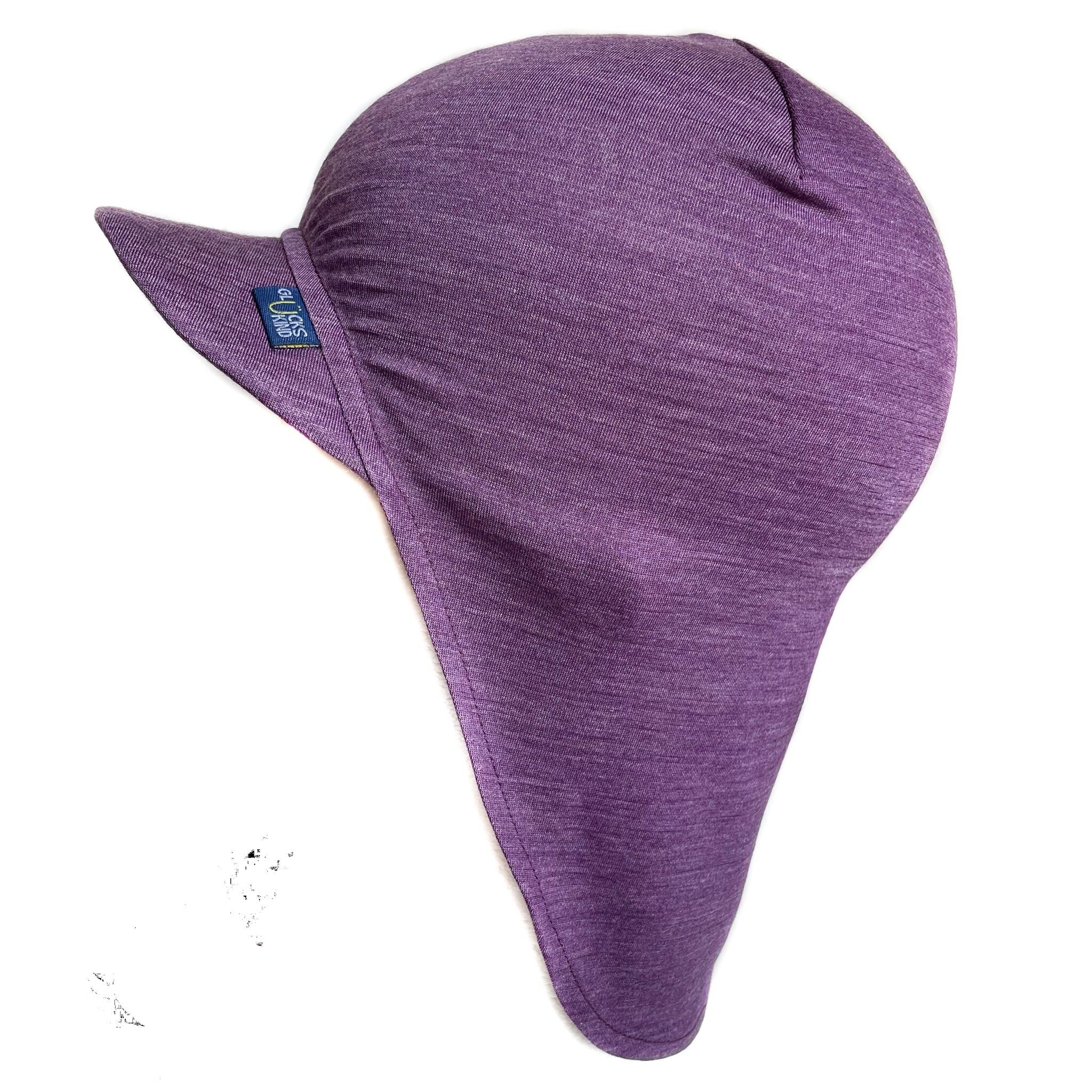 Sommerkappe brombeere, Merinowolle & Tencel