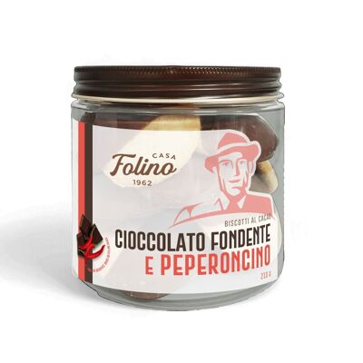 Biscotti Ricoperti Al Cioccolato Fondente E Peperoncino 210 gr