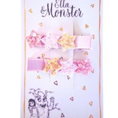 SPRAYLE STAR LINE ROSE HAIR CLIP 6 PZ
