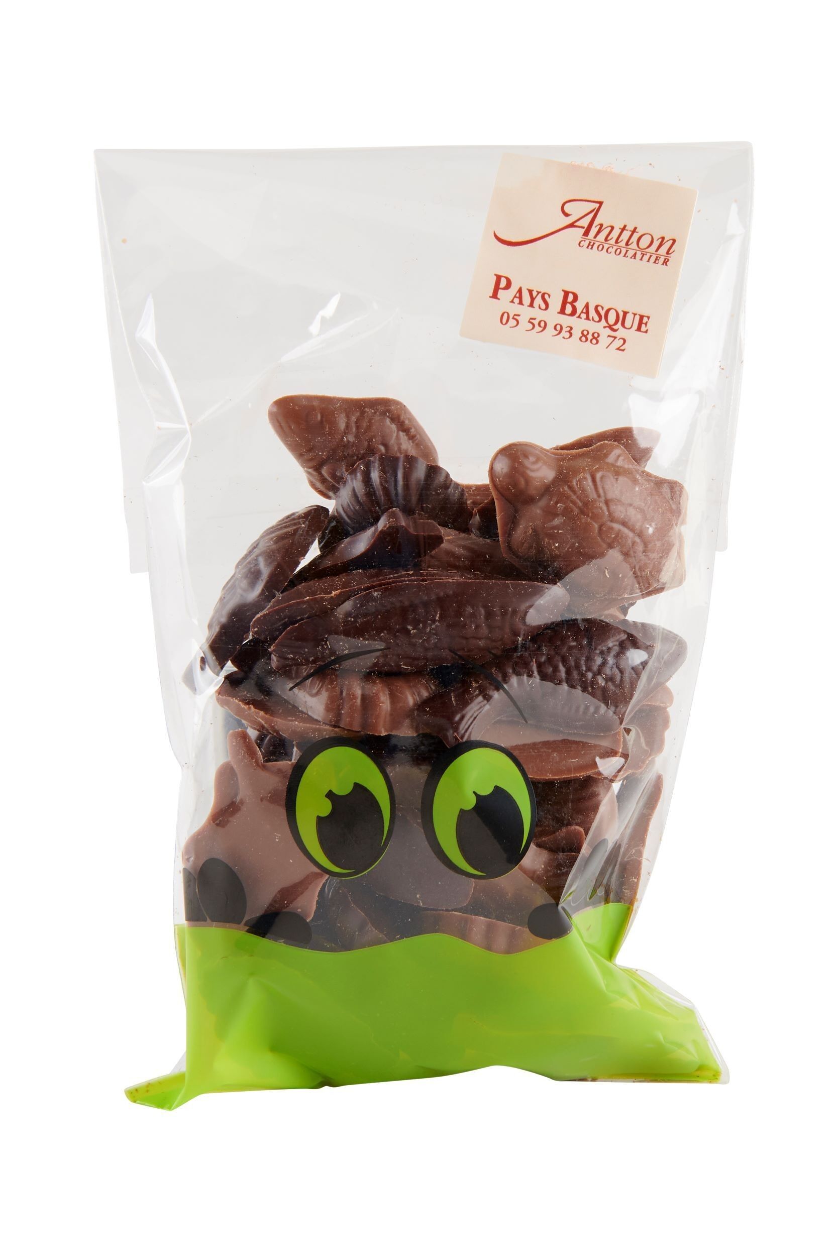 Poche fritures, chocolat noir et lait 100g