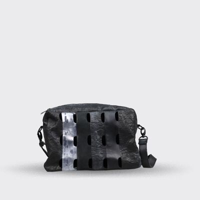 BORSA DONNA IN PELLE M.Spaccato nero SS25