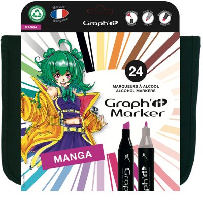 Kit GRAPH'IT 24 pennarelli - Manga