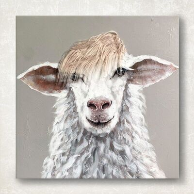 3D art painting | handmade acrylic paintings | size 60x60 cm | frame thickness 3.5 cm | individually packed | theme happy sheep