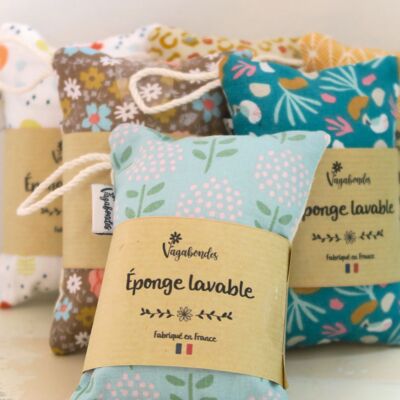 Washable and reusable cotton sponge - Sold in packs of 10