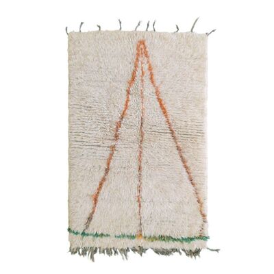 Tappeto berbero marocchino in pura lana 133 x 182 cm