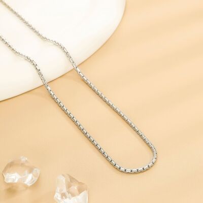 Collana a catena quadrata in argento