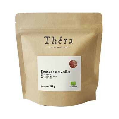 Thé Vert Fraise/Pomme/Banane - Fruits et Merveilles - Bio
