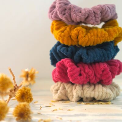 Chouchou en velours - Vendu par lot de 5