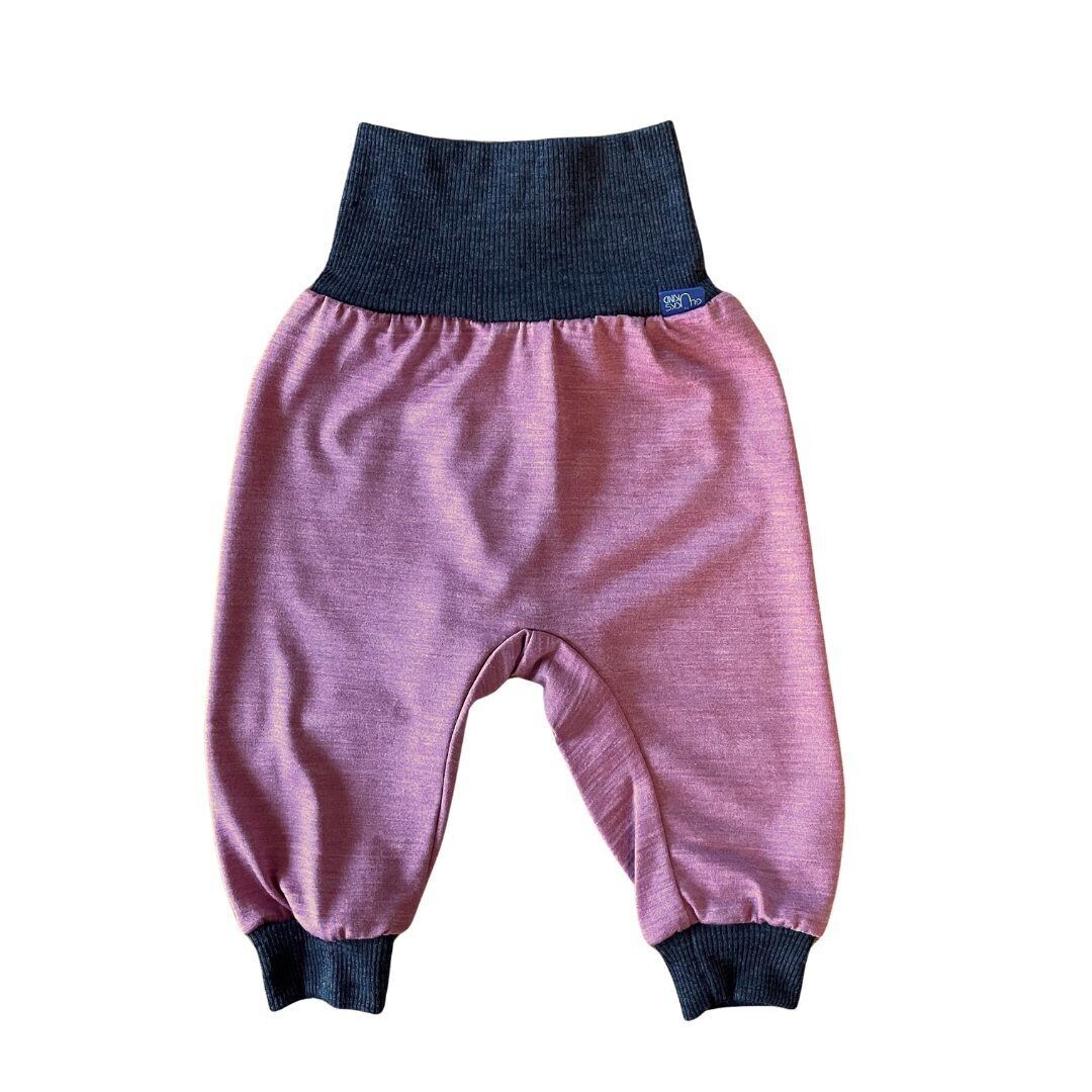 Pants rosé, merino wool & silk (organic/GOTS)