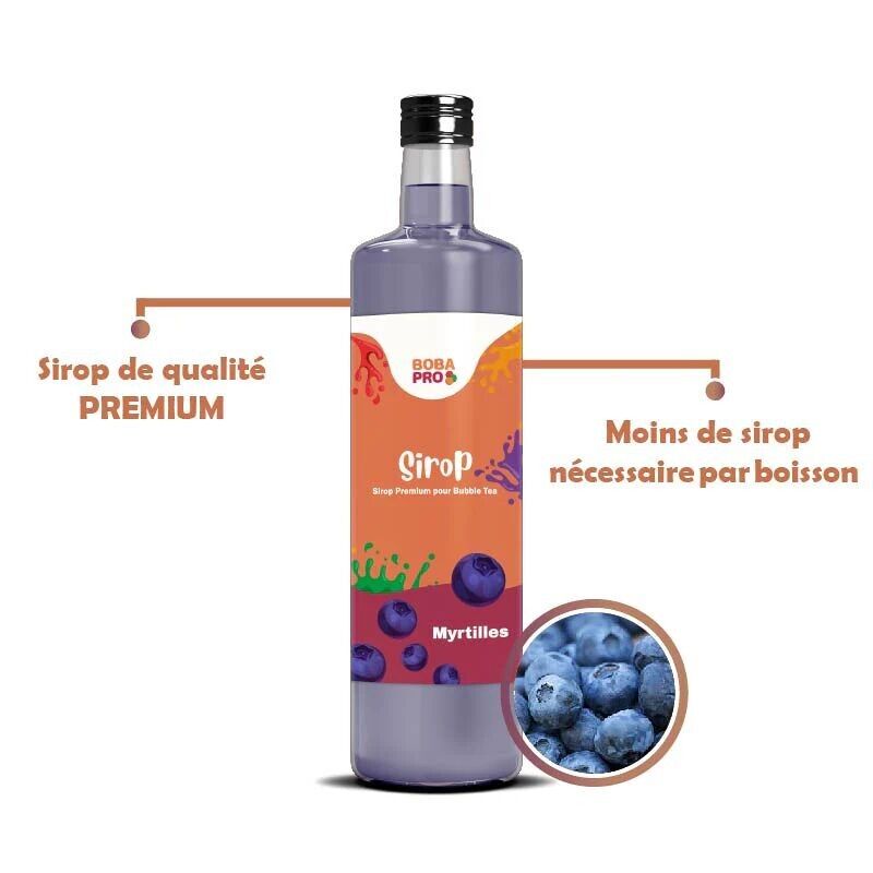 BLUEBERRY Fruchtsirup für Bubble Tea - Karton (6 Flaschen à 1).3kg)