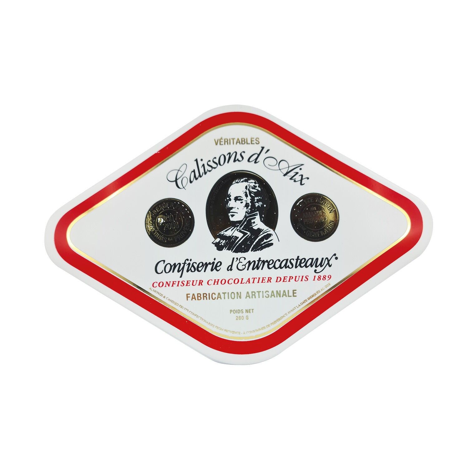 Entrecasteaux Confiserie - Diamantbox Nr. 2 - 18 Calissons d'Aix - 260g