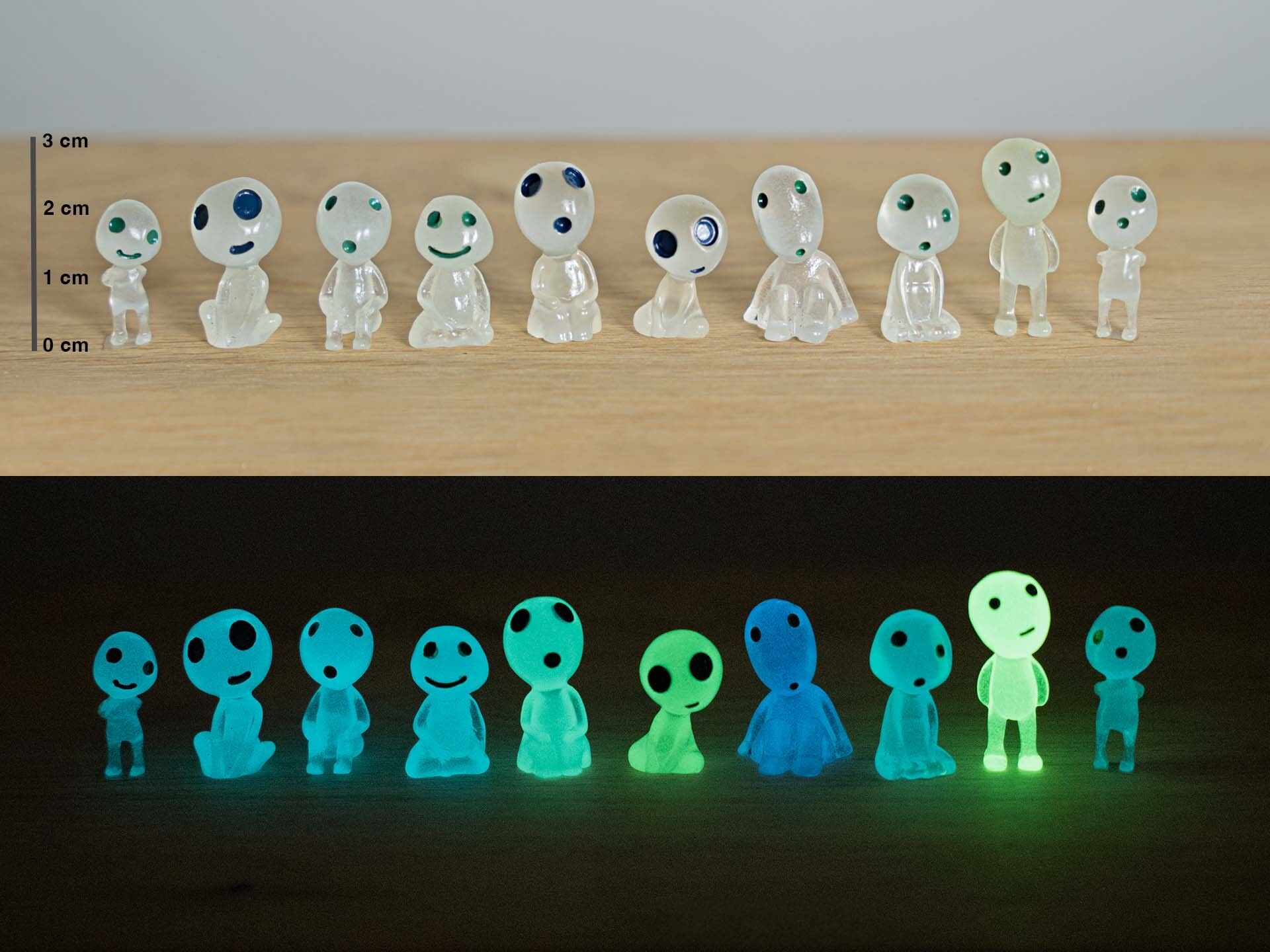 Glow In The Dark Plantheroes - 10pcs - 3cm