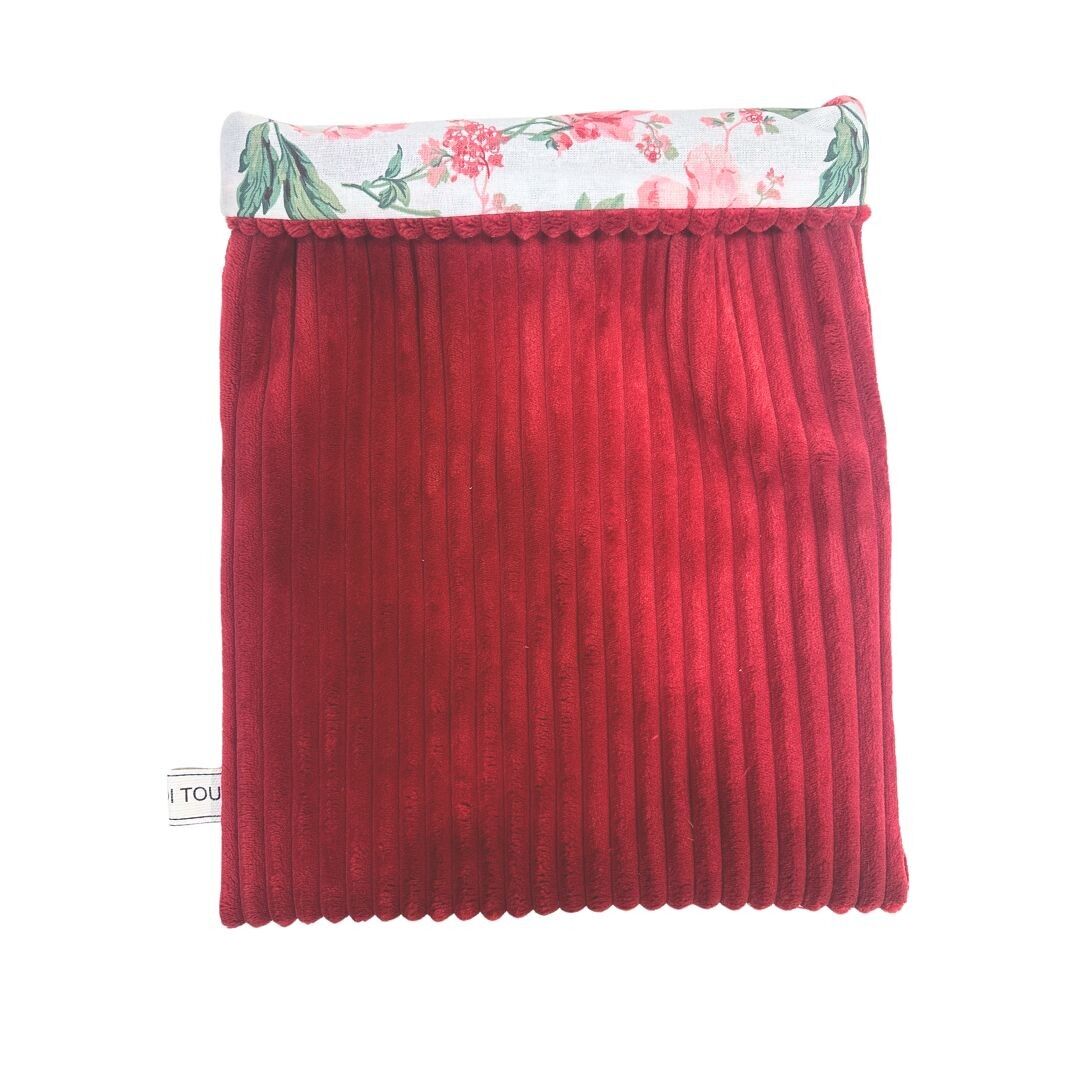 Bolsa para libros hecha a mano - Roja