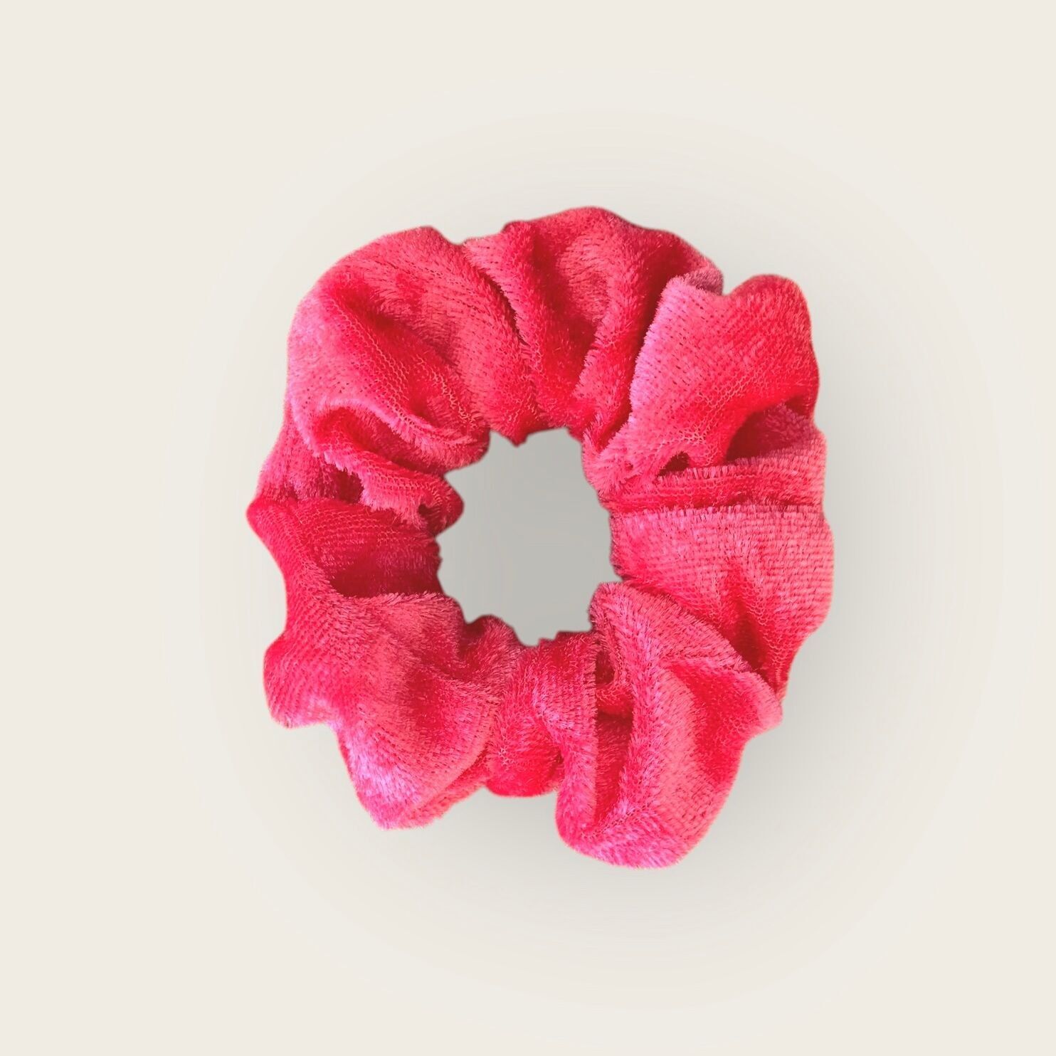 Velvet scrunchie - Neon pink