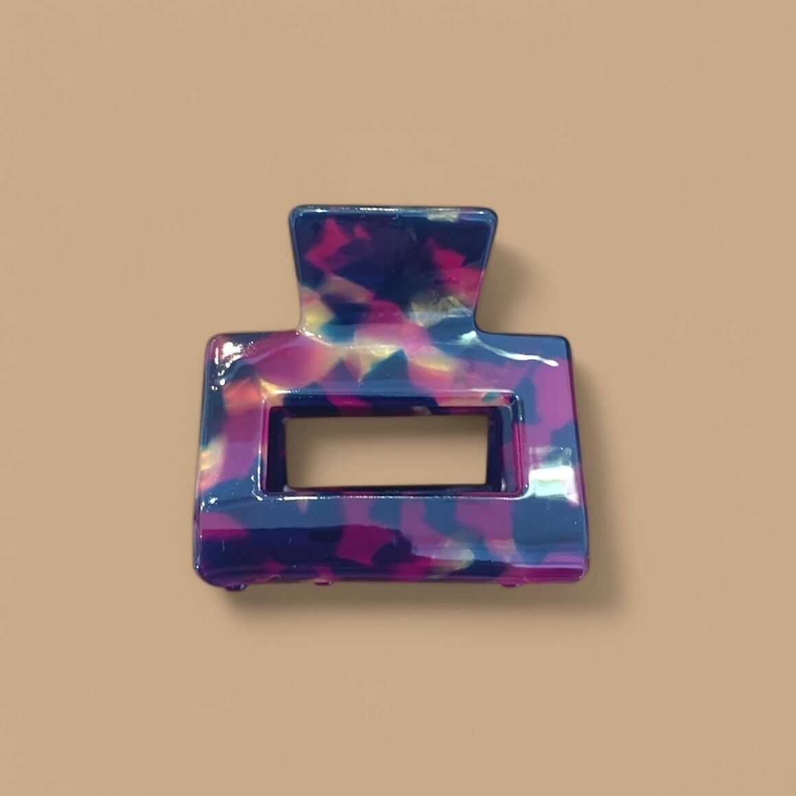 Fermaglio coccodrillo GM - Tie & die notte viola