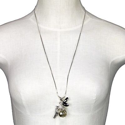 Collar largo de moda ángel, 72cm, plata - ¡solo quedan 12 piezas!