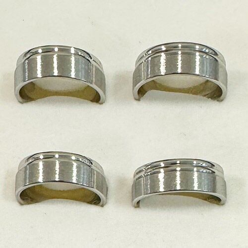 anello in acciaio inossidabile, 8mm, argento