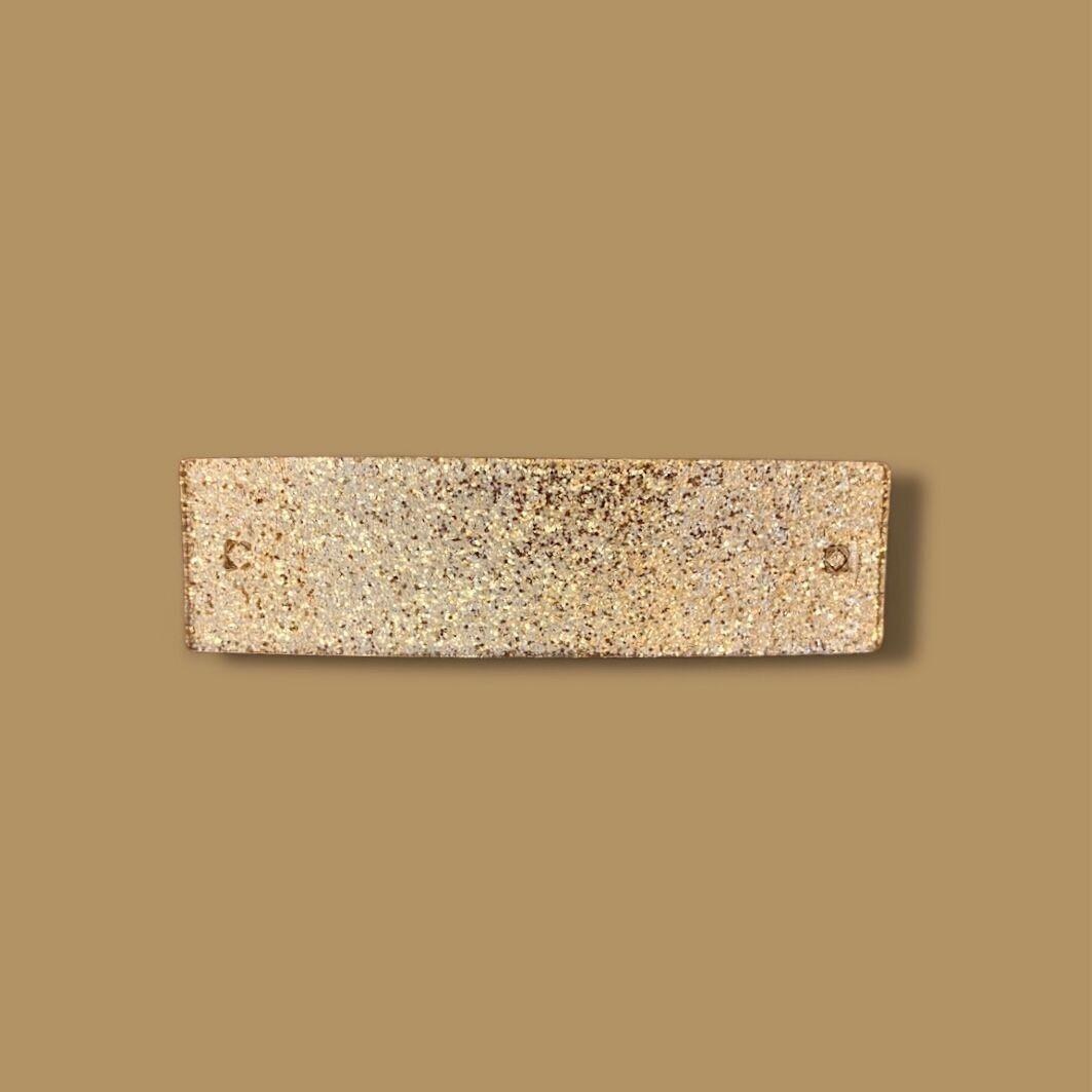 Barrette à cheveux MM - Doré pailleté