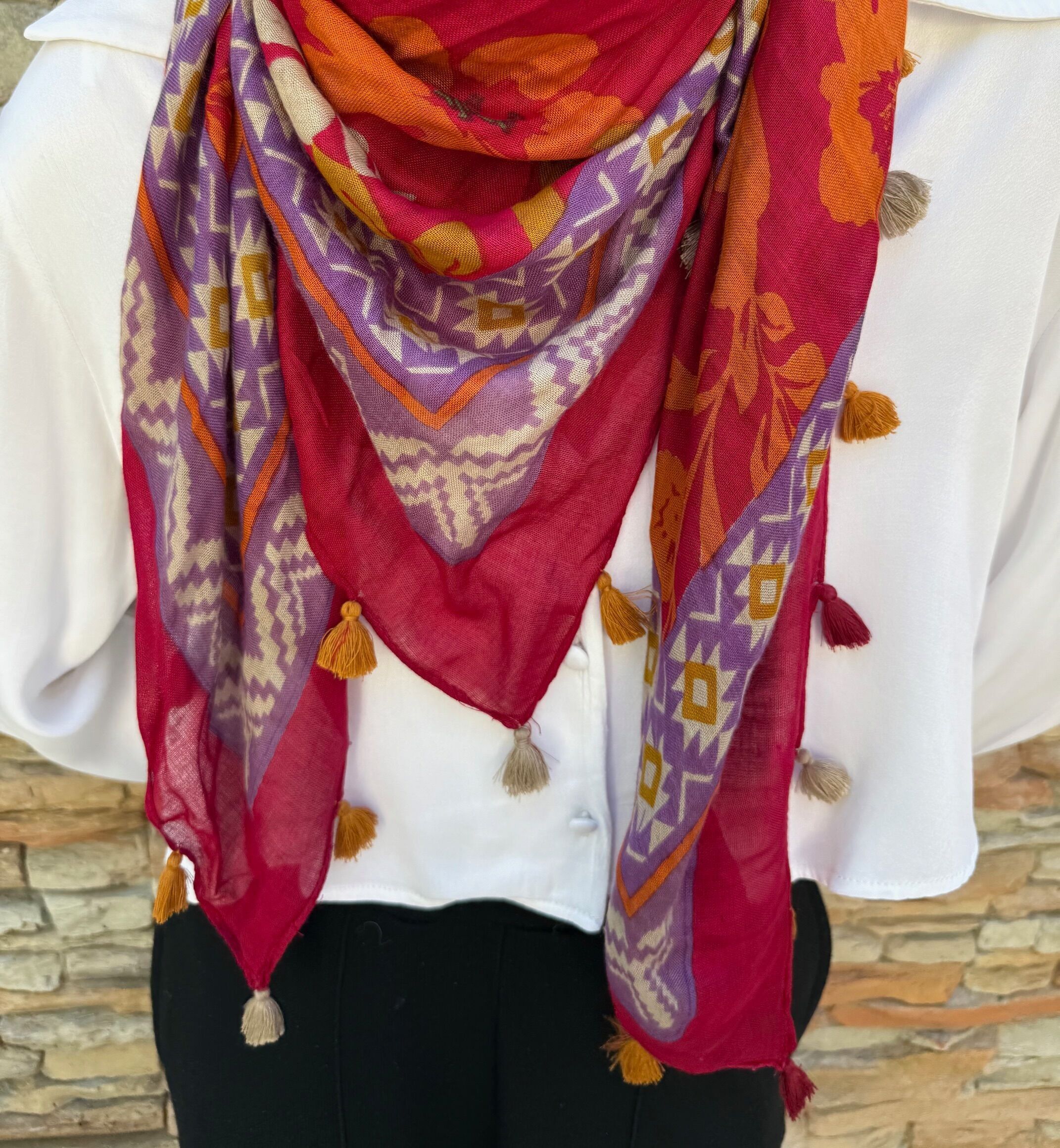 Pañuelo cuadrado 100% viscosa - 90 x 90 cm