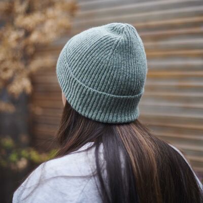 CHAPEAU - bonnet en laine d'agneau - vert doux