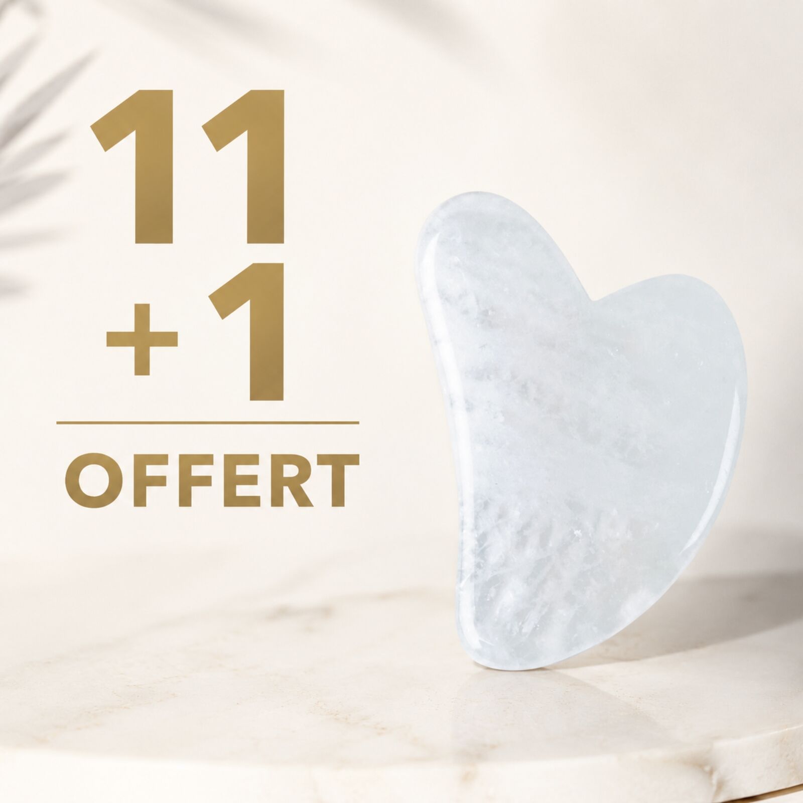 Gua Sha Rock Crystal - Set of 11 + 1 Free - Natural Stone Beauty Accessory for Face and Body