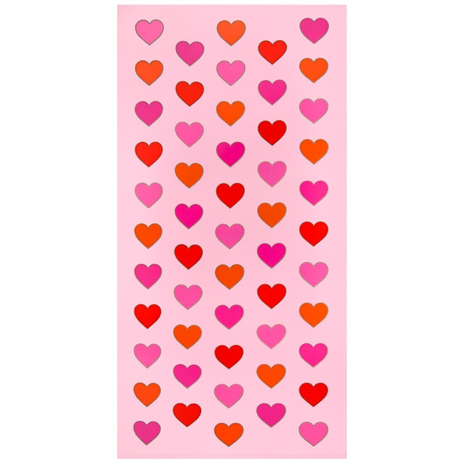 Telo mare per bambini in microfibra Rosa 70x140 250g/m² - Cuori