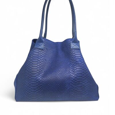 Borsa in pelle LOLA Blu Intenso