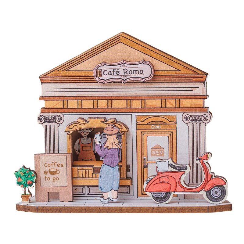 Caffetteria - Puzzle | Decorazione puzzle | Puzzle fai da te | Puzzle creativo | Regalo puzzle | Puzzle individuale | Gioco di puzzle | Progettazione di puzzle | puzzle decorativo