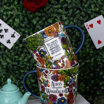 Tazza in ceramica, Alice nel paese delle meraviglie - Floral Nonsense