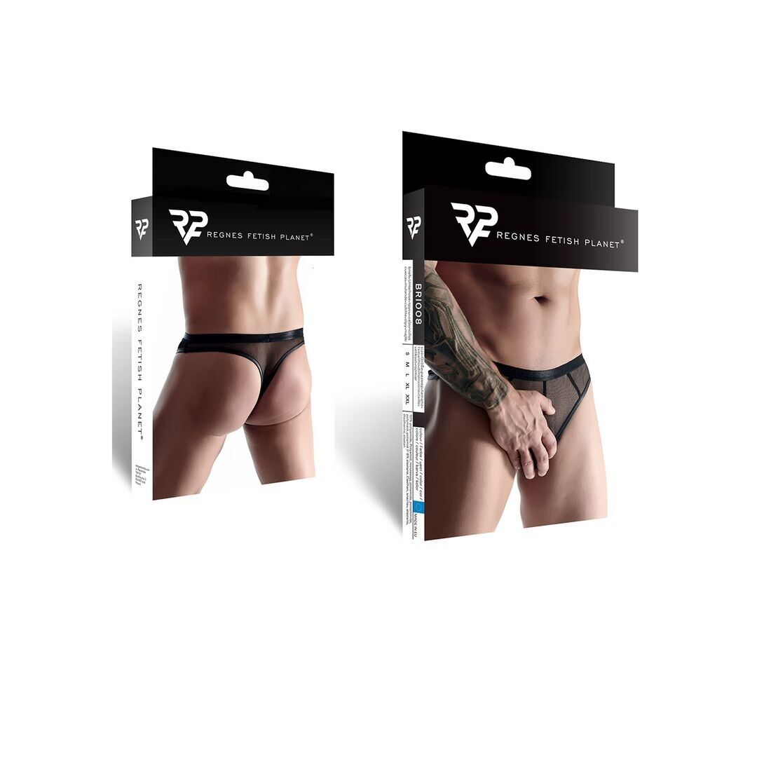Herren-String aus elastischem Mesh - S