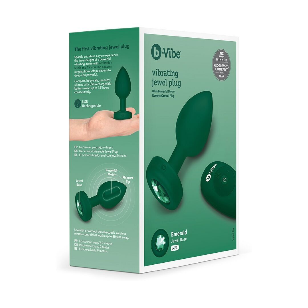 Emerald - Vibrating Butt Plug - M/L