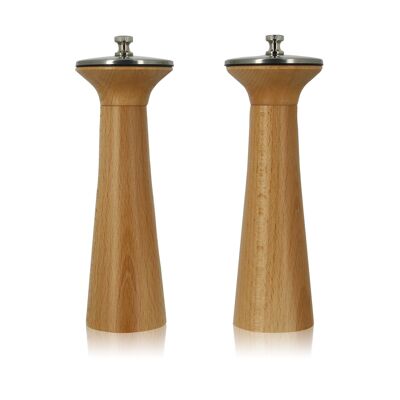 Set pepper mill and
wooden salt mill and
duo stainless steel