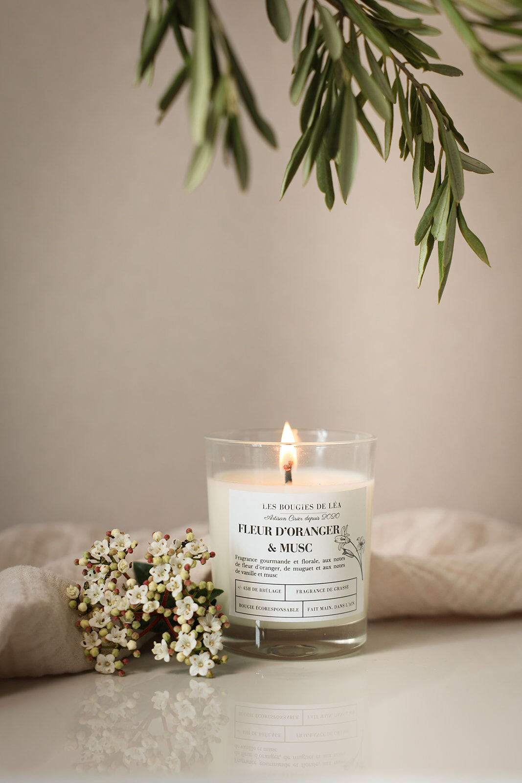 Small Orange Blossom & Musk Scented Candle - Set of 6