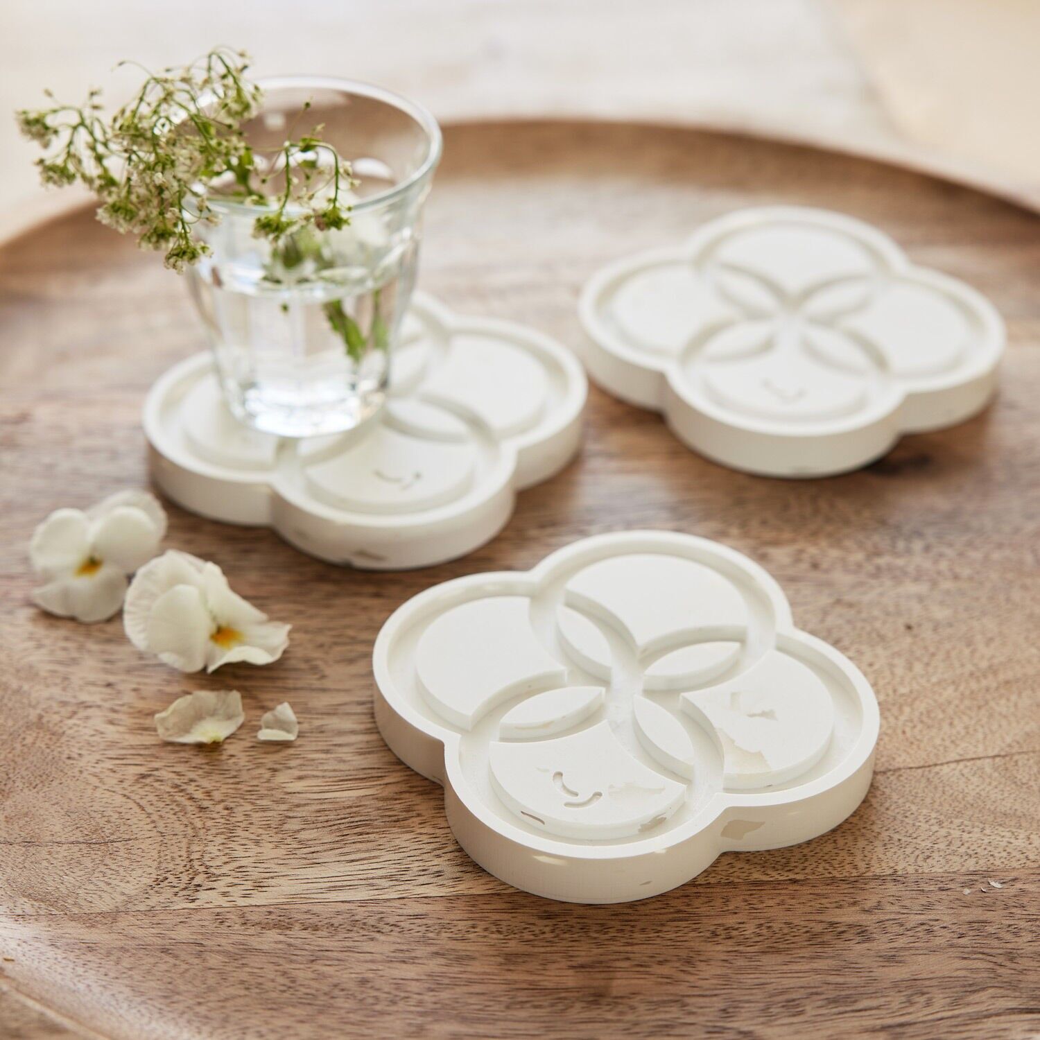 Marguerite Coasters - Set of 6 - French Recycled Plastic