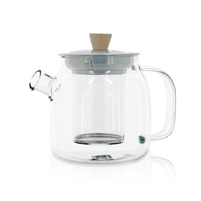 TEIERA OSCAR IN VETRO BOROSILICATO E ACCIAIO INOX 550 ML