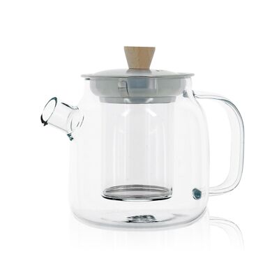 OSCAR TEAPOT IN BOROSILICATE GLASS AND STAINLESS STEEL 550 ML