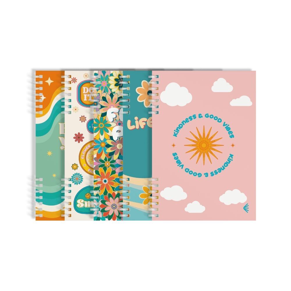 Wiederverwendbares A5-Notizbuch „Good Vibes“