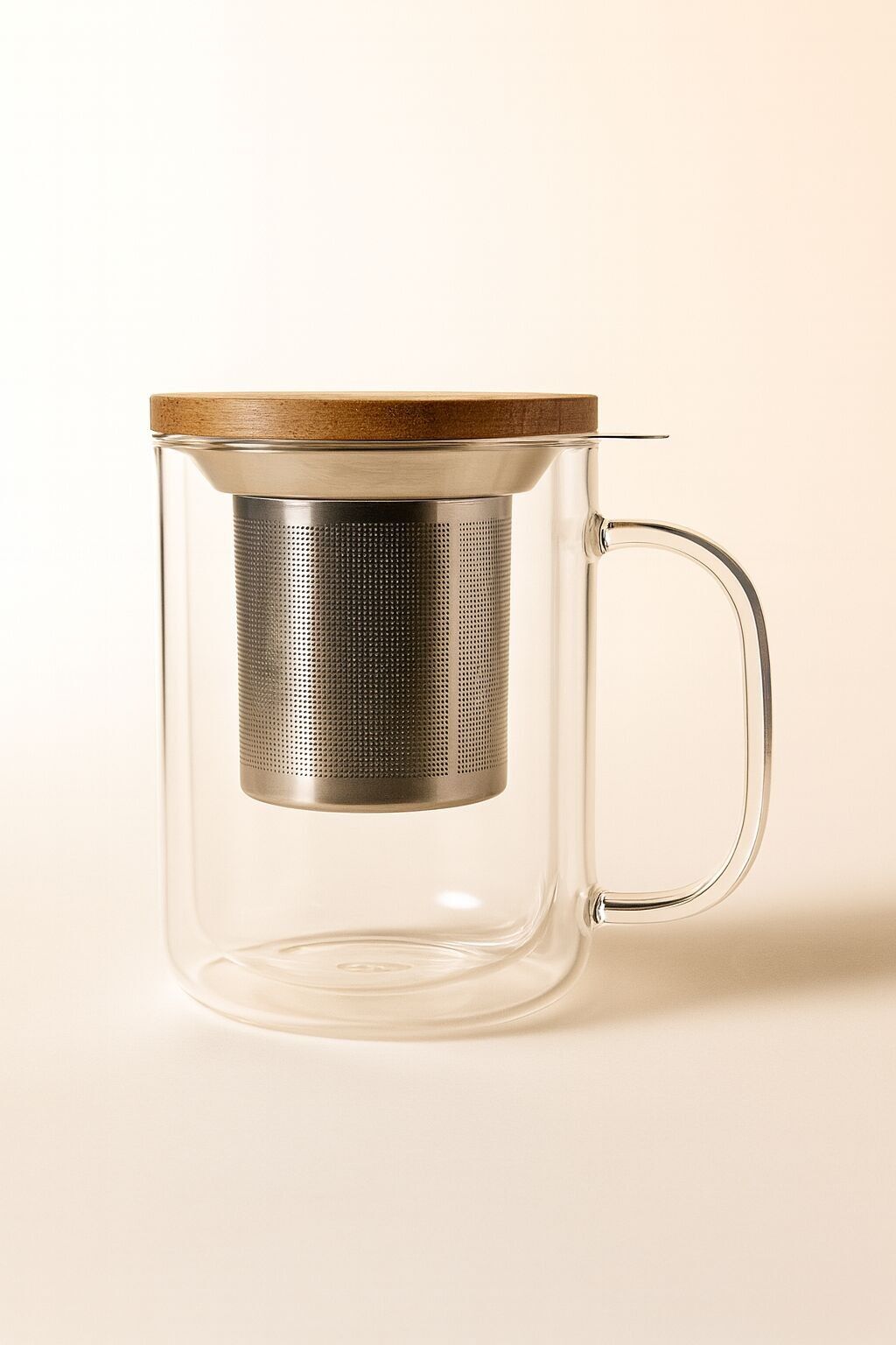 Tisanière en verre double paroi 350ml GUSTAVE