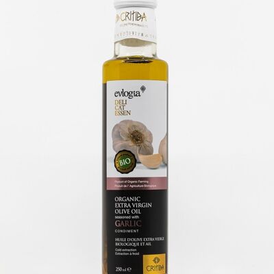 PROMO -10% - Olio d'oliva Critida biologico infuso con AGLIO